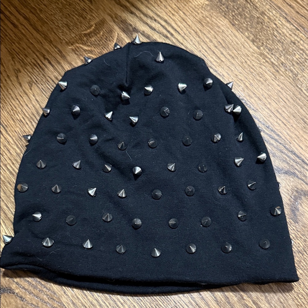 Black Studded Beanie